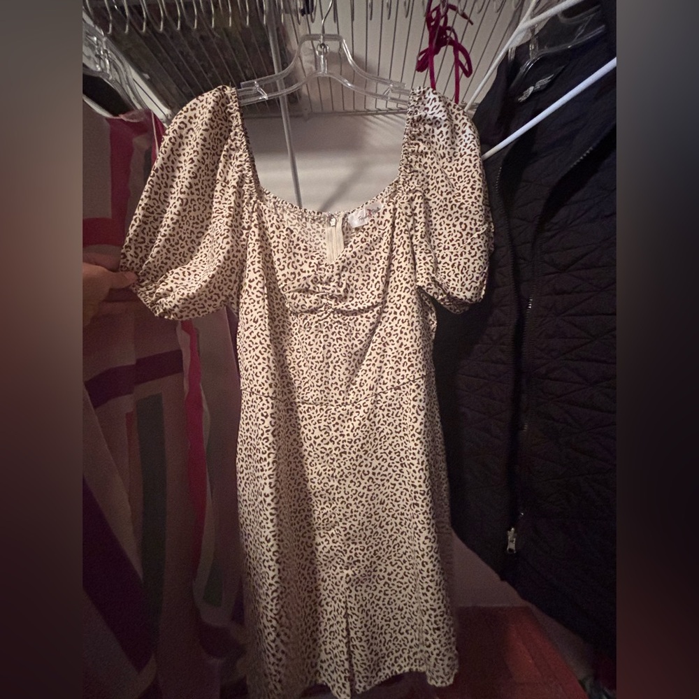 Gold Tan Puff Sleeve Jumpsuit Casual
